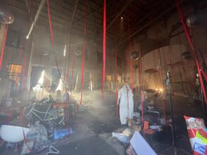 Halle des Künstlers Adam Read in Rofinpark in Eberswalde. Foto: Jonas Mayer