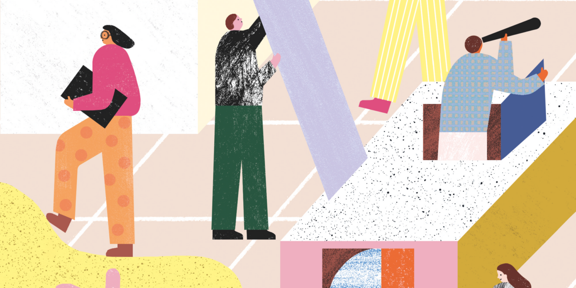 Illustration von Menschen im Büro