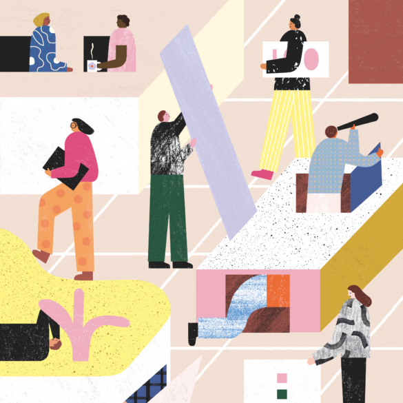 Illustration von Menschen im Büro