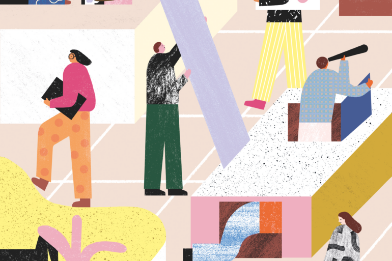 Illustration von Menschen im Büro